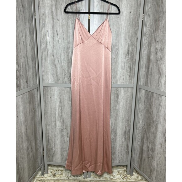 Alice Olivia Prom Dress Mermaid Slip Burnt Rose Color Satin NEW Size 4 - Picture 1 of 8